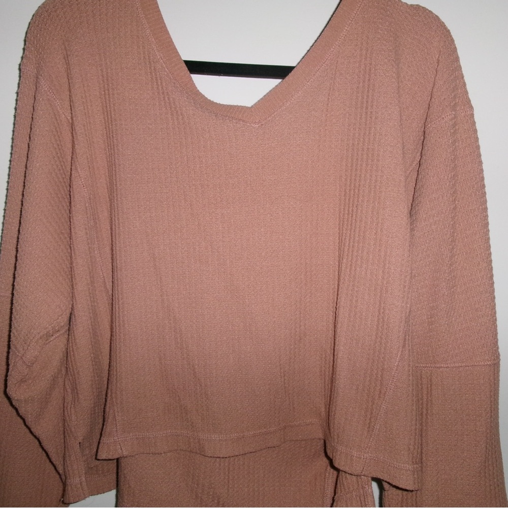 Aeropostale Brown Ribbed Knit Sweater